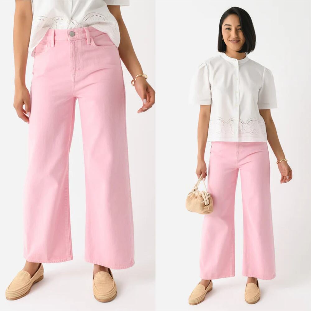 Frame Le Jane Wide Crop Dusty Pink